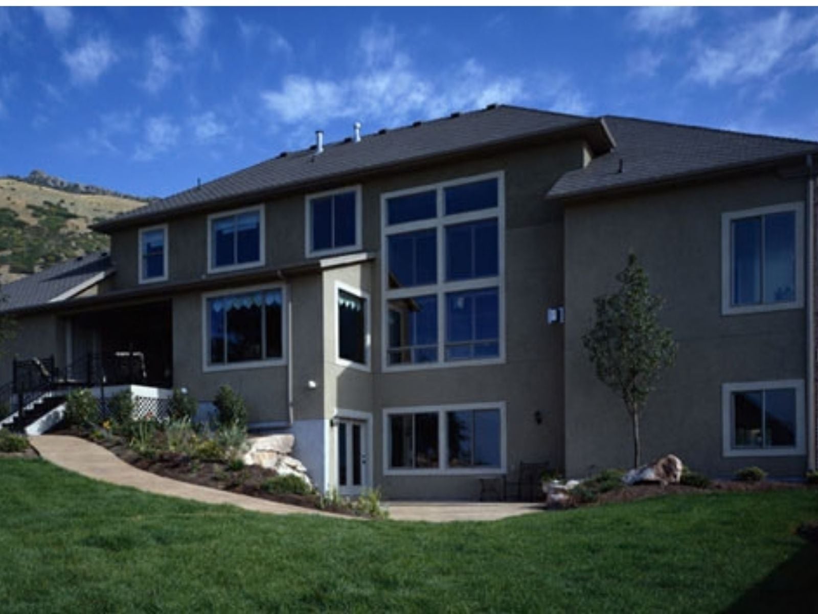 Completed window replacement on a two-story home in Lone Tree, Colorado Completed window replacement on a two-story home in Lone Tree, Colorado